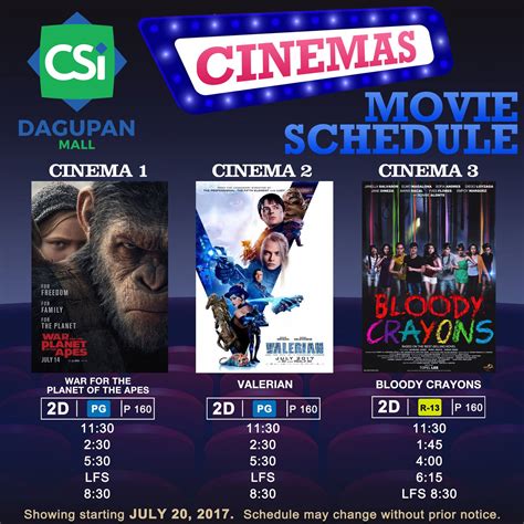 CSI Mall Dagupan Cinema Movie Schedule .